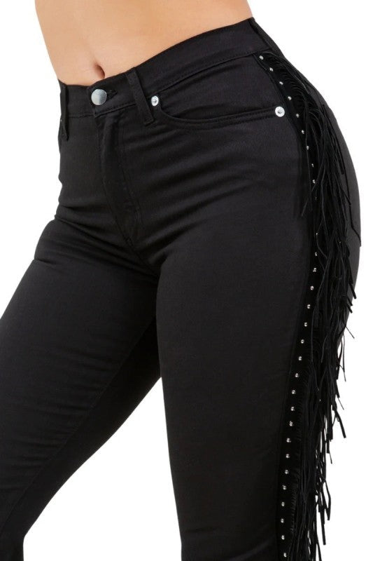 Texas Sun Bell Bottom jean in Black Denim See size chart under “more details” The Fashion Celestial