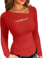 Irregular Slim Fit Long-sleeved T-shirt Top See size chart under “more details” The Fashion Celestial
