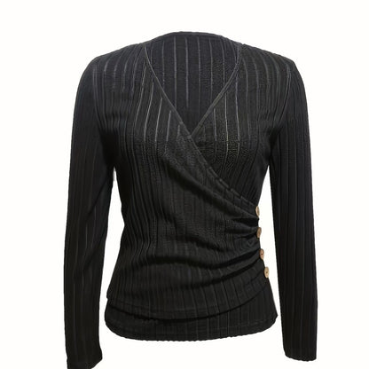 Women’s Pleated V-Neck Top FitiqueFit