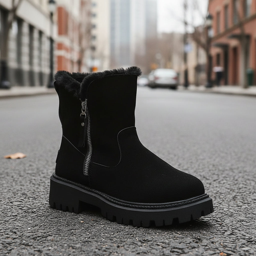 Women’s Plush Snow Boots – Warm Waterproof Winter Boots (Plus Size) FitiqueFit
