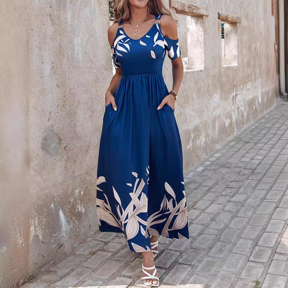 Floral Print Deep V-Neck Tassel Detail Maxi Dress – S–XXL FitiqueFit