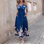 Floral Print Deep V-Neck Tassel Detail Maxi Dress – S–XXL FitiqueFit