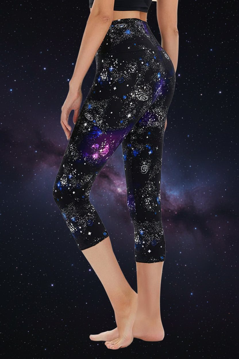 Cropped High-Rise Print Leggings – USA Flag Print Patriotic Workout Pants - 19 Styles FitiqueFit