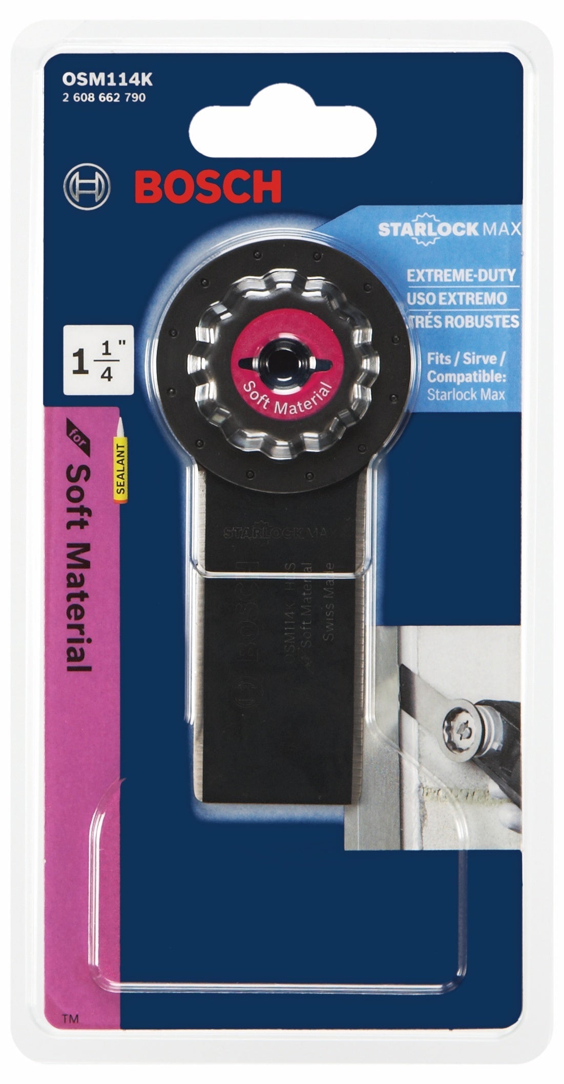 BOSCH OSM114K 1-1/4 In. StarlockMax® Oscillating Multi Tool Sealant Knife VM Hardware