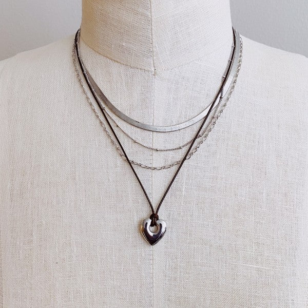 Perfectly Layered Heart And Chain Necklace Shop Style & More | Fresh Looks, Everyday Deals & Free Shipping