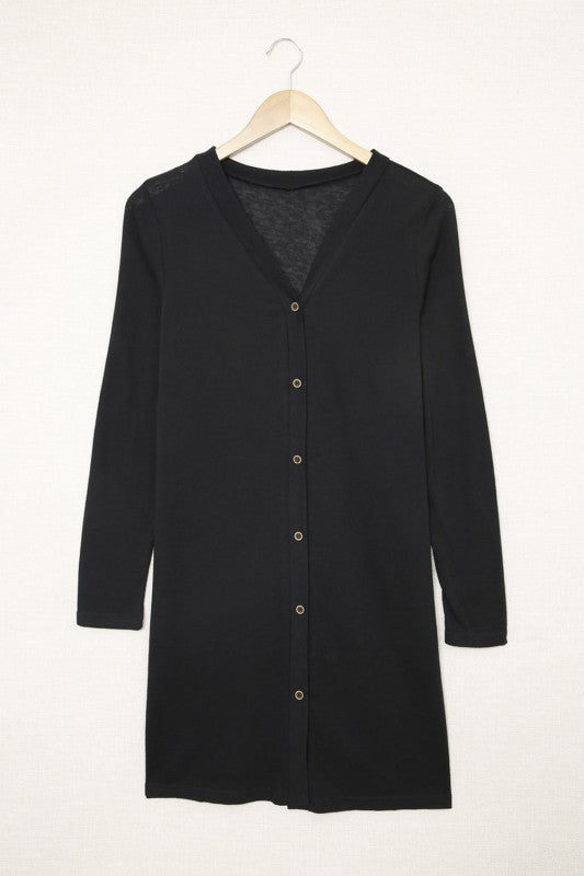 Solid Open-Front Buttoned Cardigan Shop Style & More | Fresh Looks, Everyday Deals & Free Shipping