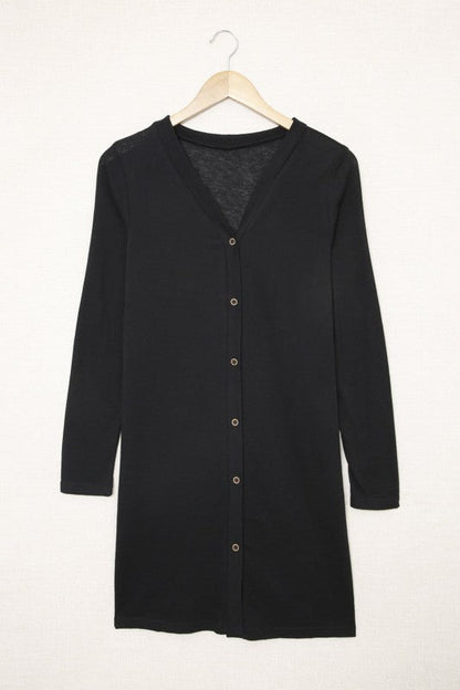 Solid Open-Front Buttoned Cardigan Shop Style & More | Fresh Looks, Everyday Deals & Free Shipping