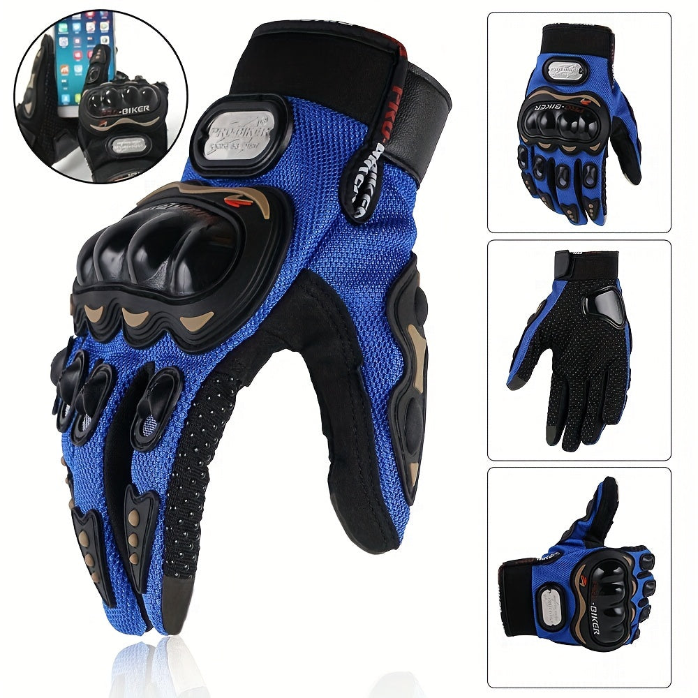 Suitable For Motorcycles, Road Bikes, Off-road Motorcycles, Spring, Summer, Autumn, And Winter Unisex Finger Touch Screen Gloves For Men And Women, Breathable Cycling Gloves, Motorcycle Gloves, Bicycle Gloves. NovaCart