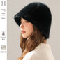 Women’s Real Rabbit Plush Hat – Big Head Circumference Warm Winter Hat FitiqueFit