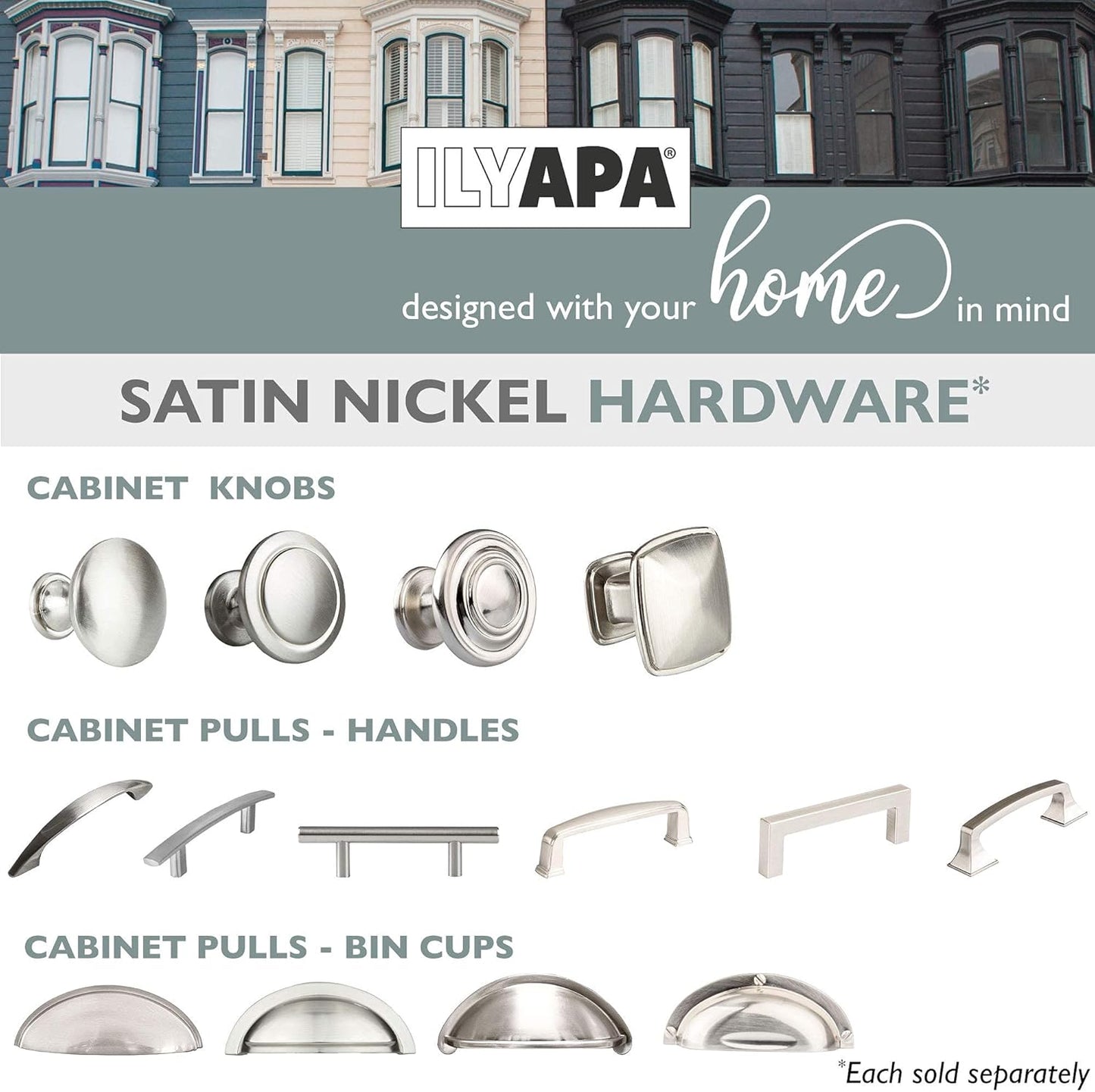 25 Pack Satin Nickel 1 1/14 Inch round Kitchen Cabinet Knobs, round Drawer Knob for Cabinets Dressers Drawers - Satin Nickel Kitchen Cabinet Hardware