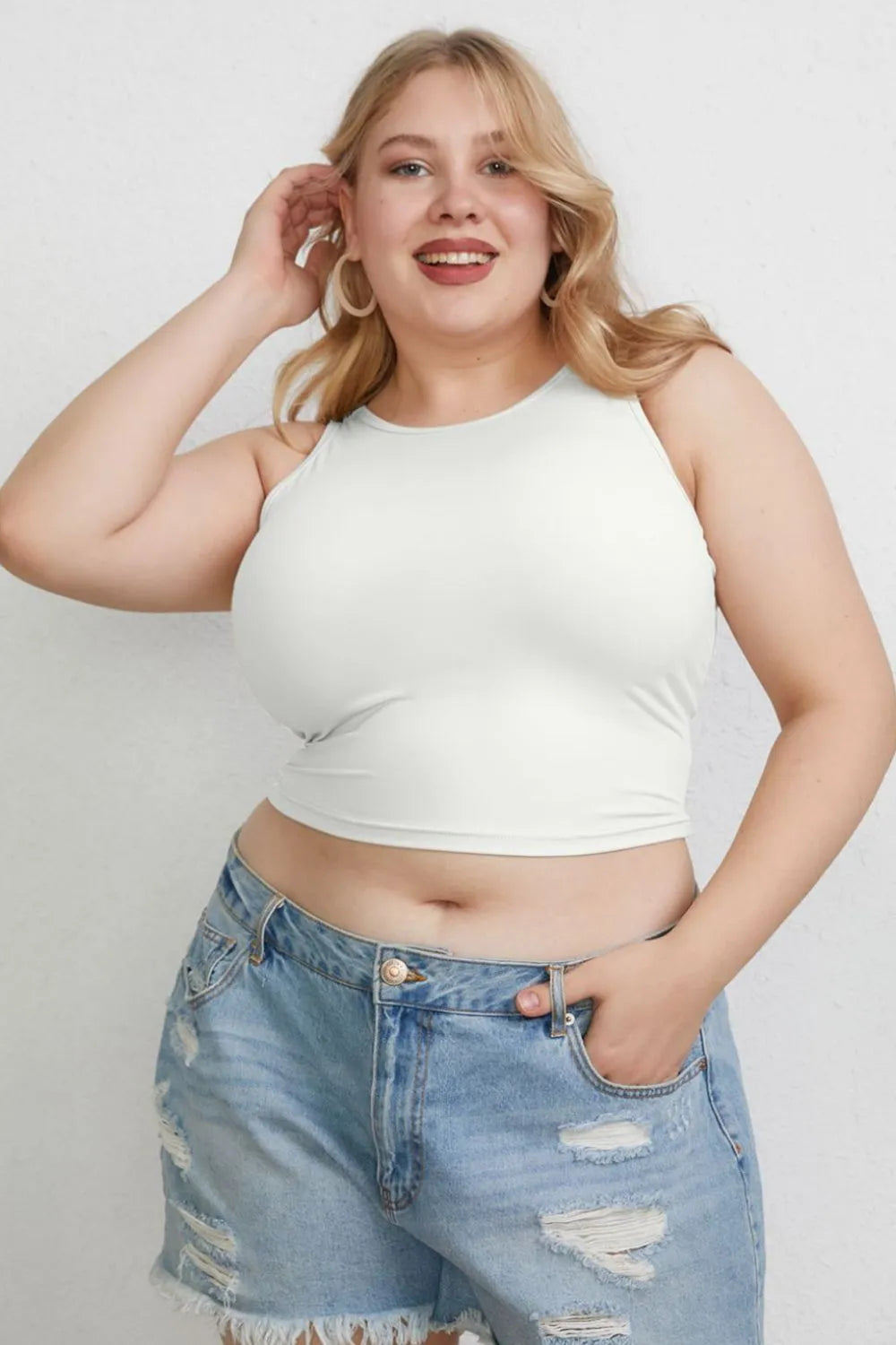 Basic Bae Full Size Round Neck Slim Tank New Era Fashion LLc
