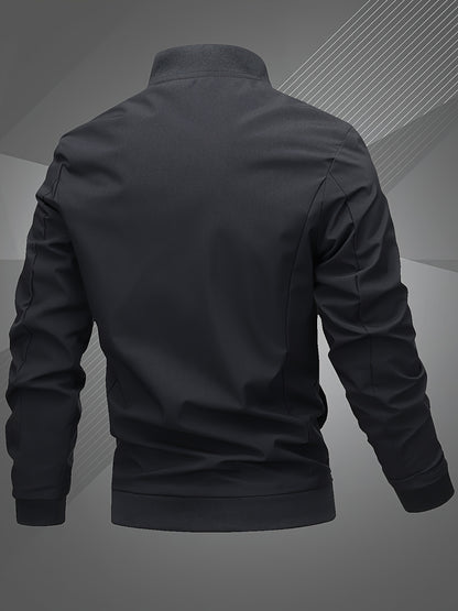Men'S Letter Embroidered Casual Bomber Jacket, Mens Winter Jackets And Coats, Fridays Items, Mens Gifts Ideas, Gifts for Men, Thermal Wear for Men, Christmas Gifts, Suitable for Everyday Life, Home, Outdoor, Work, And Leisure NovaCart