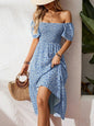 Plus Size Backless Midi Dress – Elegant Pleated Summer Party Dress FitiqueFit
