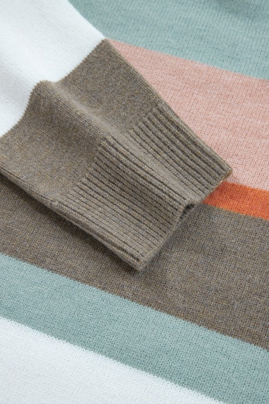 Stripe Colorblock Drop Shoulder Sweater Shop Style & More | Fresh Looks, Everyday Deals & Free Shipping
