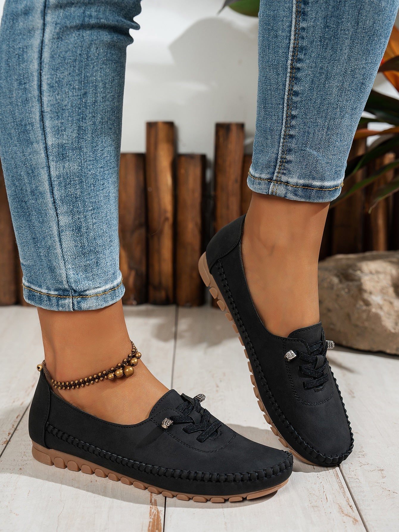 Women’s Comfortable PU Flat Shoes | Soft All-Matching Casual Flats FitiqueFit