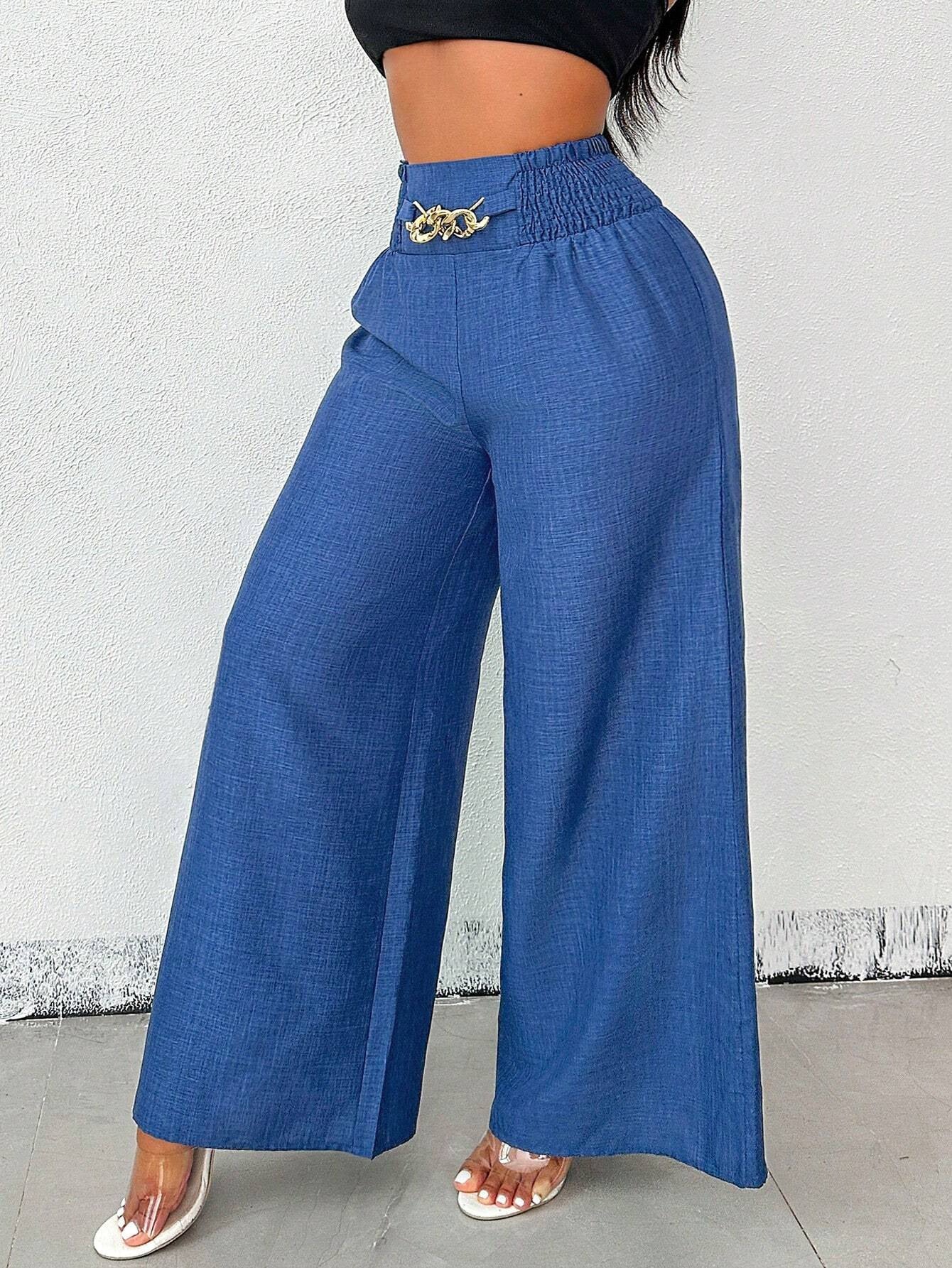 Women's High-Waist Drapey Wide-Leg Pants | Elastic Drawstring 5 Colors FitiqueFit