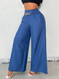 Women's High-Waist Drapey Wide-Leg Pants | Elastic Drawstring 5 Colors FitiqueFit