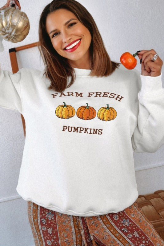 FARM FRESH PUMPKINS Thanksgiving Sweater Shop Style & More | Fresh Looks, Everyday Deals & Free Shipping