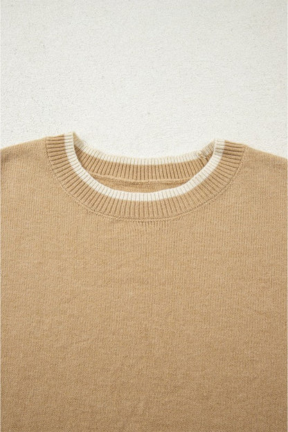 Leopard Bow Split Cuff Contrast Trim Sweater Shop Style & More | Fresh Looks, Everyday Deals & Free Shipping