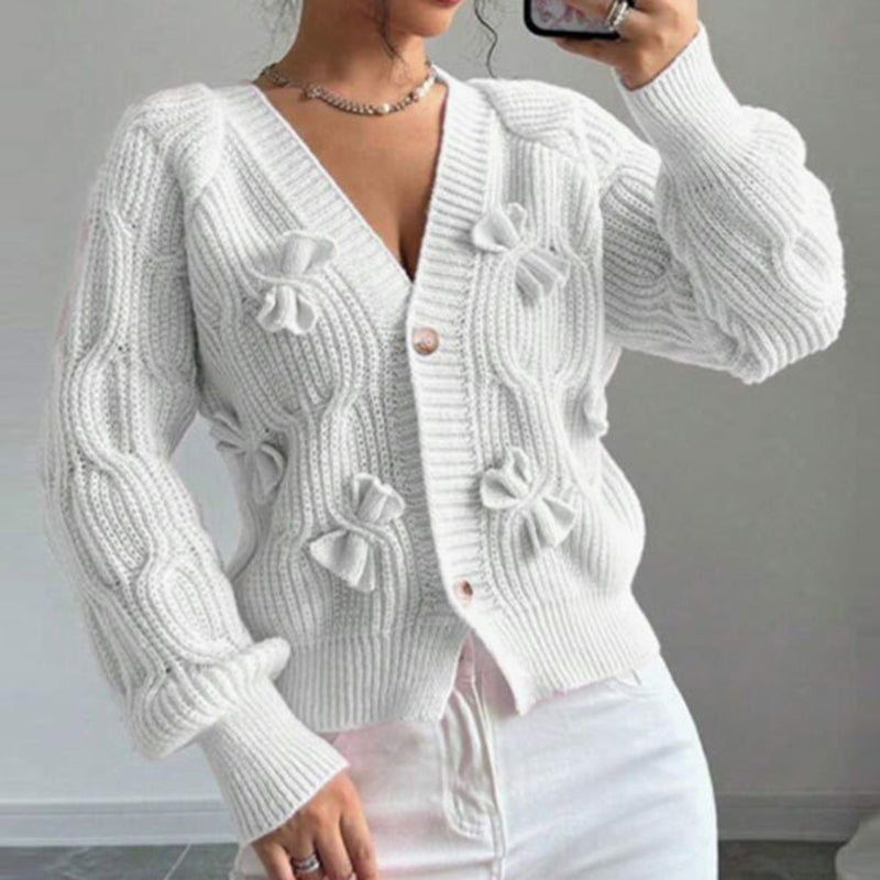 Women's Bow Cropped Cardigan FitiqueFit