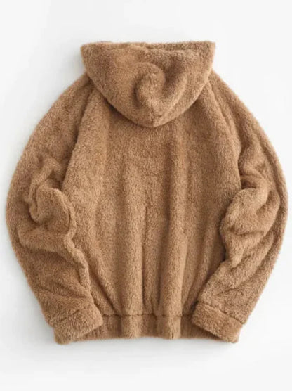 Cozy Ear-Hooded Fleece Sweatshirt  Ultra-Warm Winter Wear