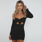 Off-the-Shoulder Long Sleeve Ruched Dress