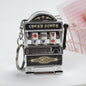Mini fruit machine keychain pendant spinning machine game slot machine slot machine small toy lucky draw decoration