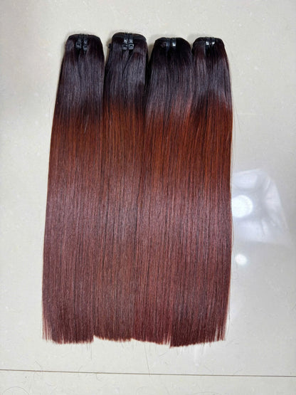 Soft, natural human hair, wholesale from Vietnam, for hair extensions - Tangle-free & Non-shedding, ombre color. NovaCart