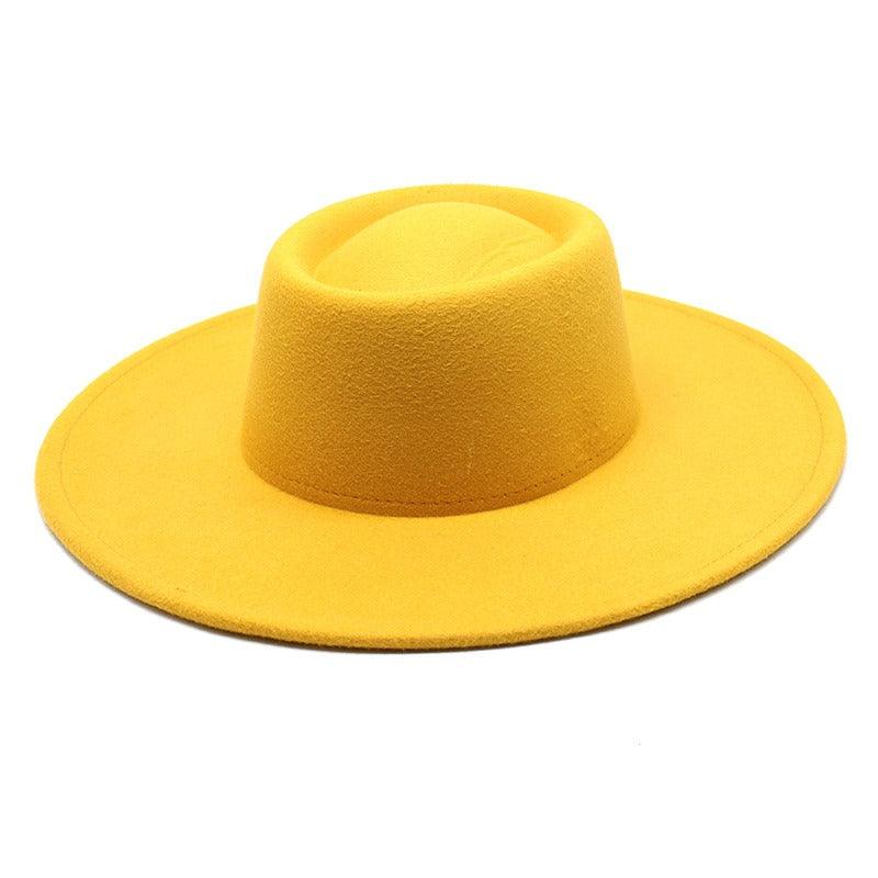 Ella Wide Brim Wool Jazz Hat – Stylish Felt Hat in 16 Colors Country in My Heart