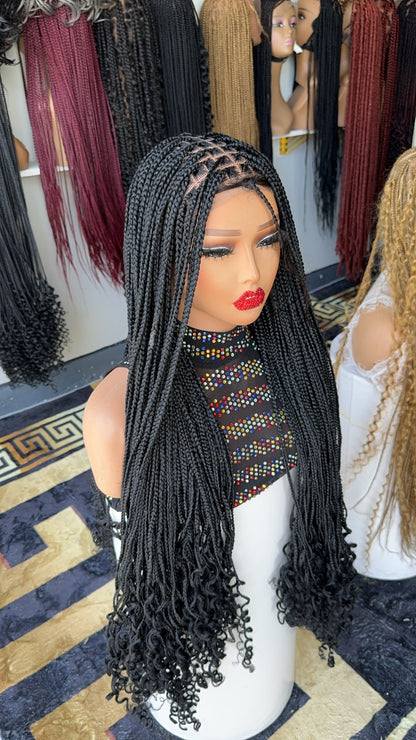 30 inches curly tips knotless braided wig HOL stores