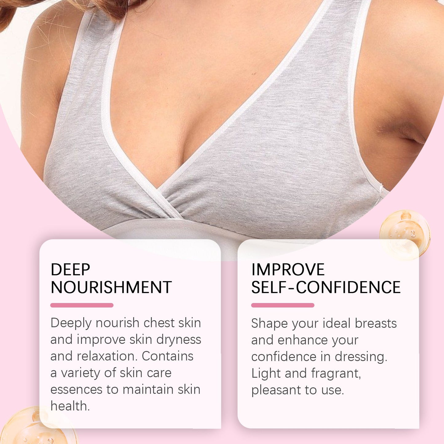 Breast Cream Breast Gentle Care Nourishing, Soft, Moisturizing And Elastic Skin Massage Care Cream