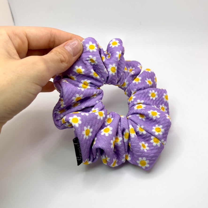 Mini Purple Daisy Spring Bullet Scrunchie Enchanted Scrunch