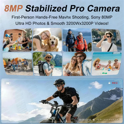 2026 New 32G Memory 800W 4K Camera Smart Glasses Men Photos&Videos 3600mAh Power Bank 120+Languages Translation AI Glasses Women NovaCart