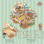 Landscape stickers large 3D stereoscopic scene collage miniature scene ledger stickers DIY stickers