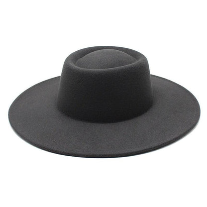 Ella Wide Brim Wool Jazz Hat – Stylish Felt Hat in 16 Colors Country in My Heart
