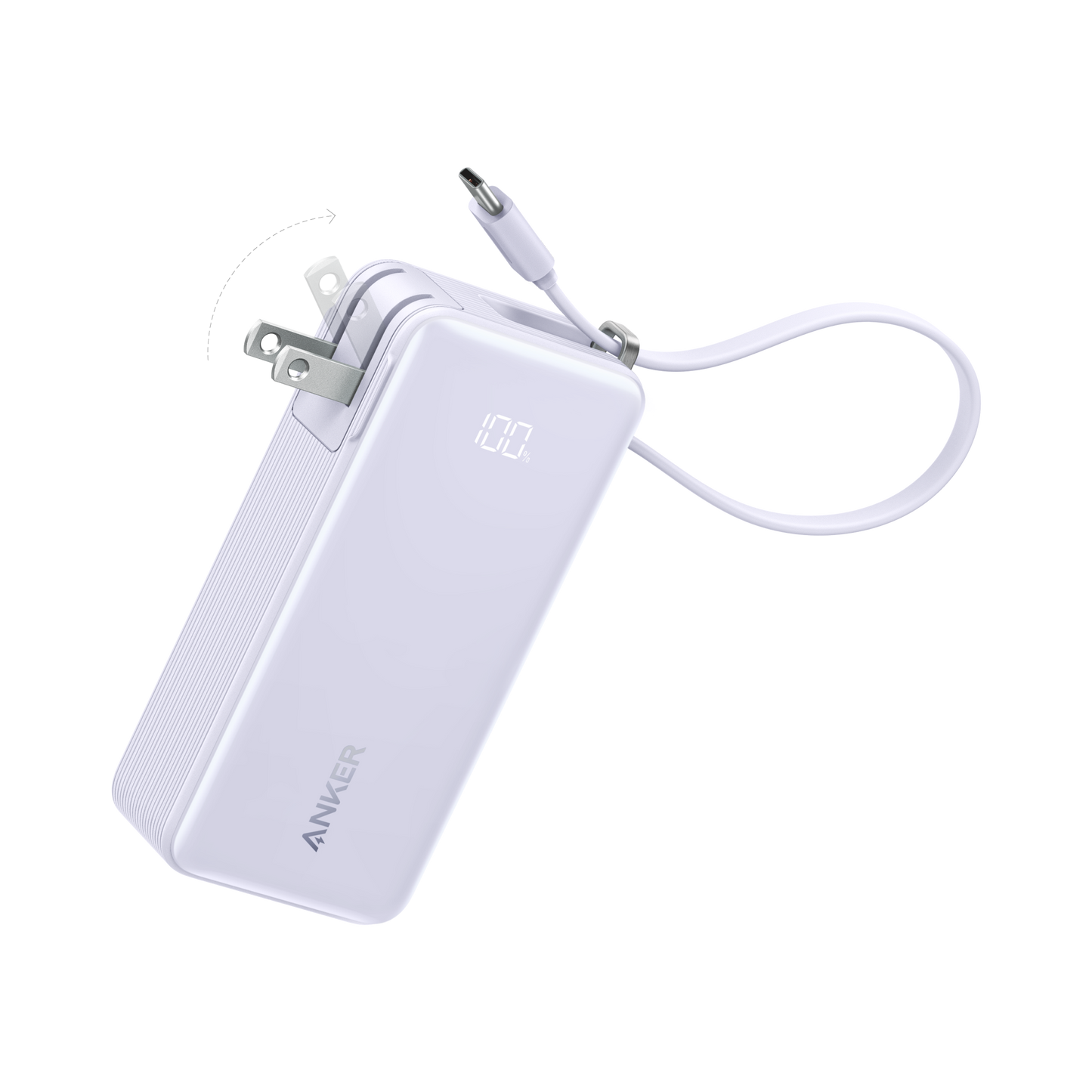 Anker Power Bank (10K, Fusion, Built-In Cable) Anker