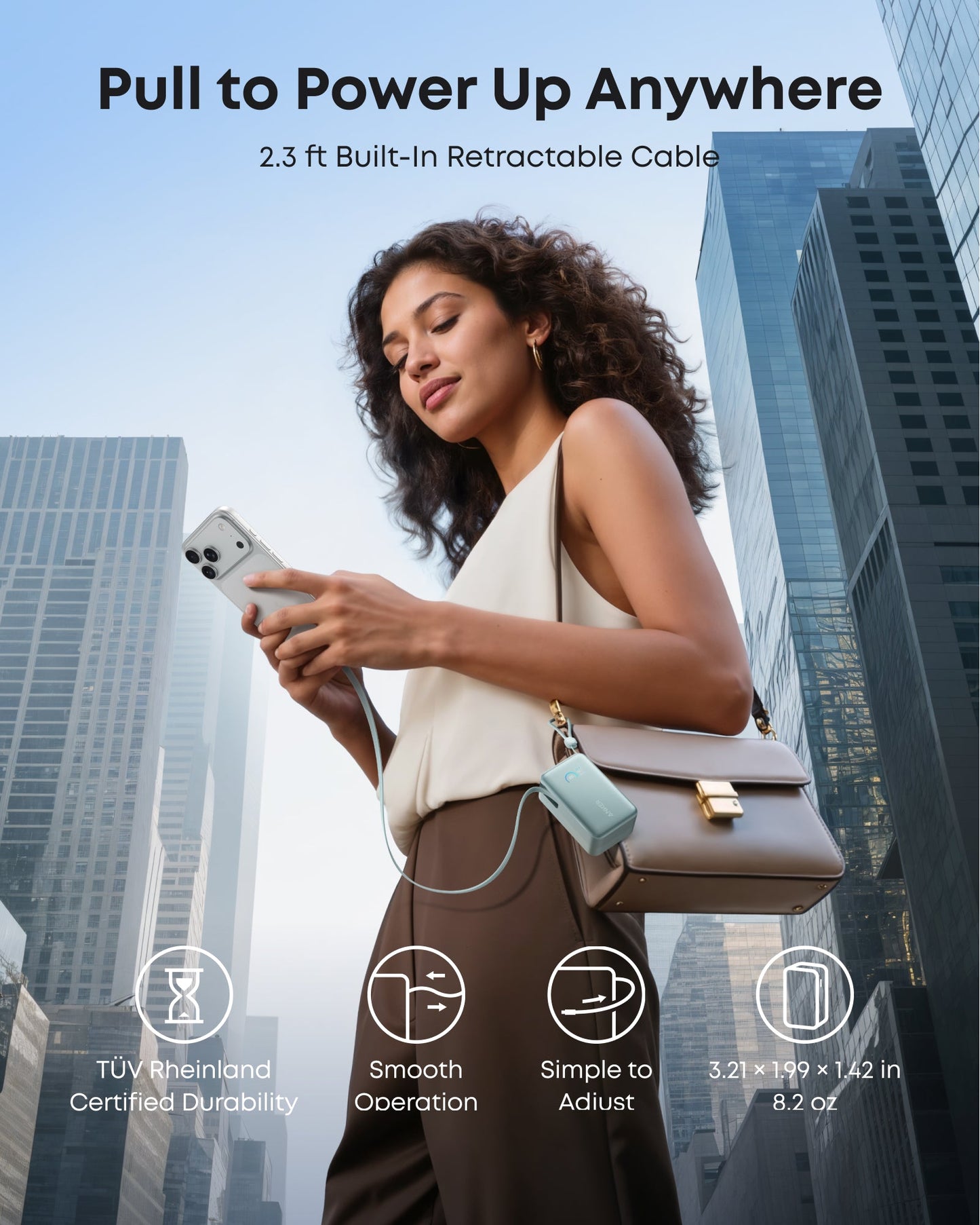 Anker Nano Power Bank (10K, 45W, Built-In Retractable USB-C Cable) Anker