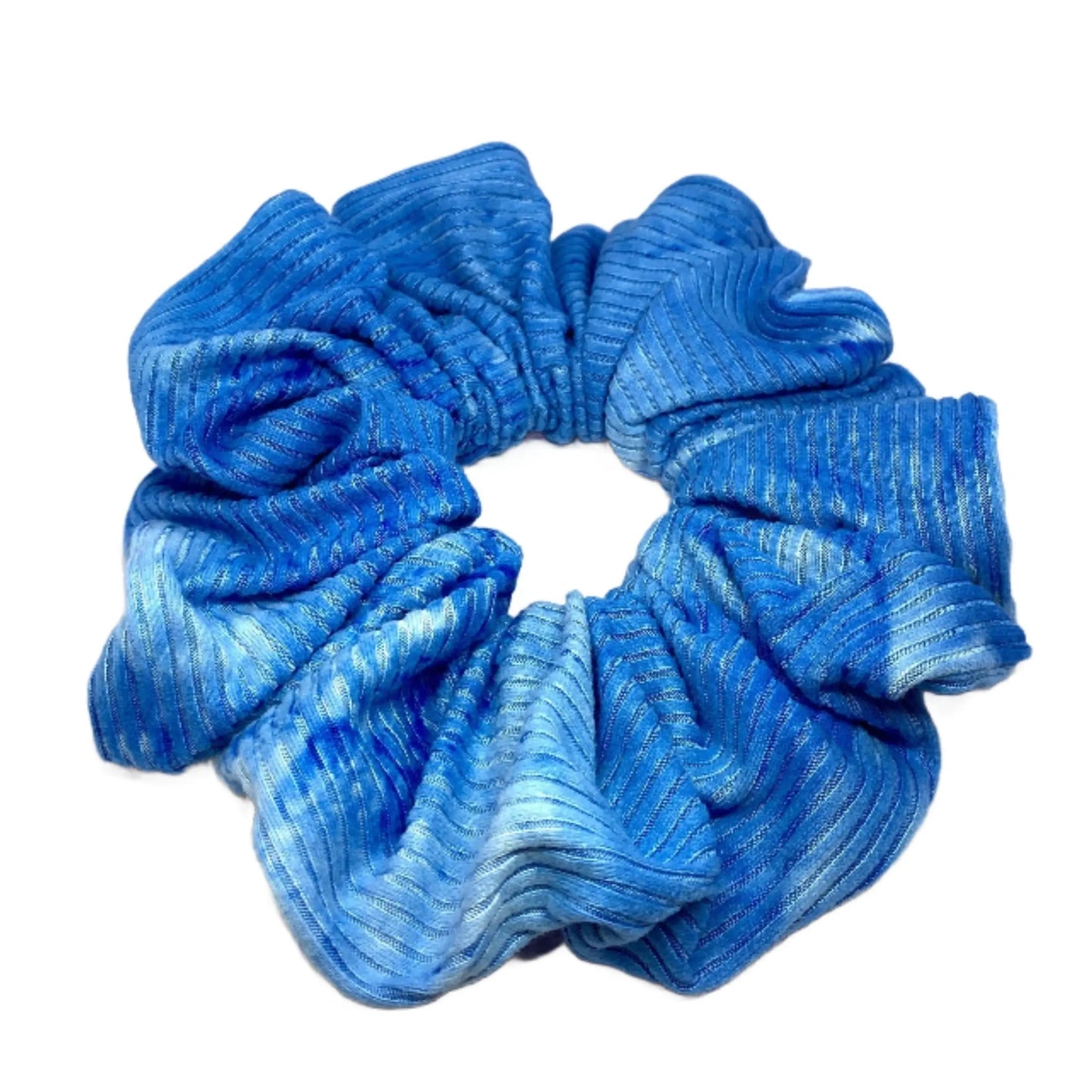 Blue Tie Dye Ribbed Scrunchie Enchanted Scrunch
