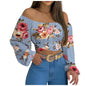 Off Shoulder Cross Tie Long Sleeve Top | Sexy & Trendy Cowgirl Look Country in My Heart