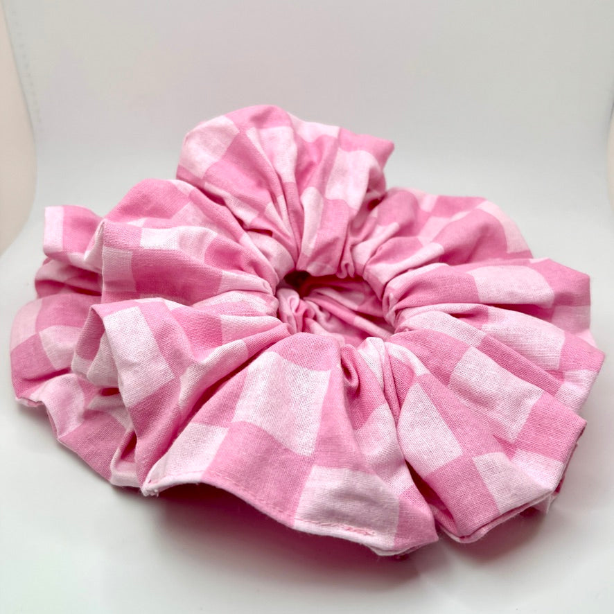 Pink Checkered Scrunchie Enchanted Scrunch