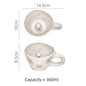 3D ceramic coffee cup with animal creativity and cute ceramic mug inside