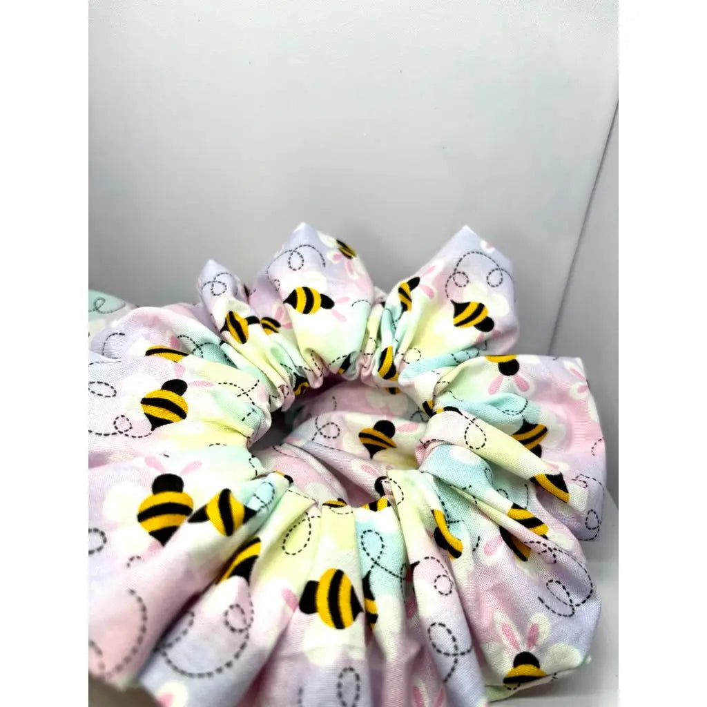 Pastel Bees Easter Scrunchie Enchanted Scrunch