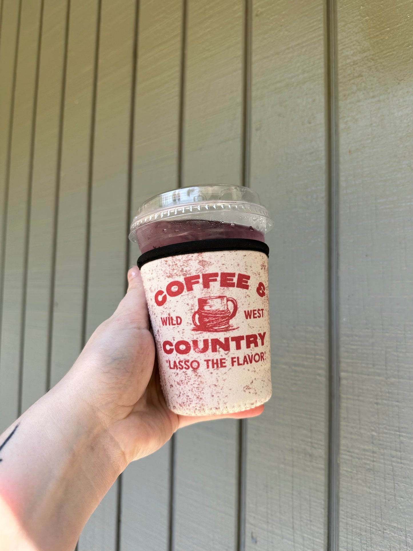 Coffee and Country Iced Coffee Koozie BashDesignsCo