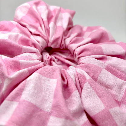 Pink Checkered Scrunchie Enchanted Scrunch