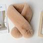Faux Rabbit Fur Plush Scarf for Women - Winter Warmth