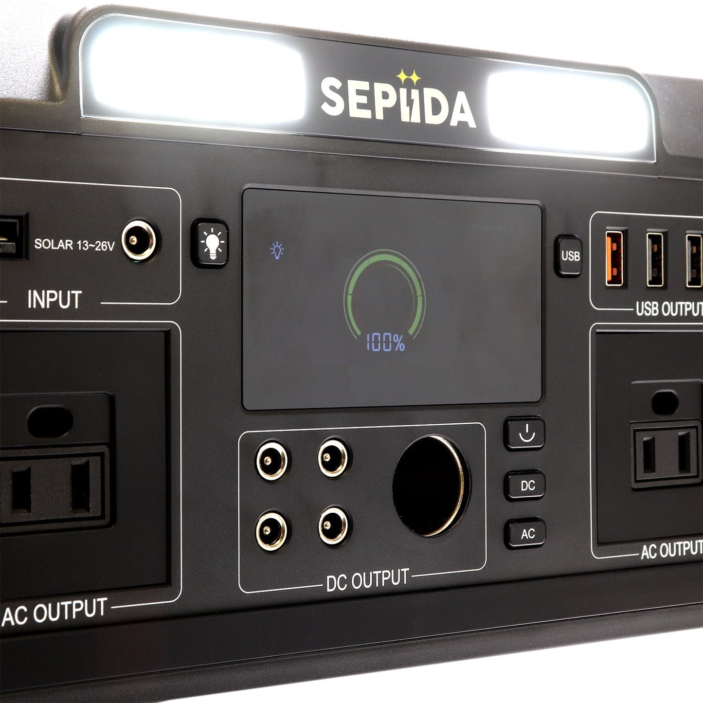 Portable LED Power Station SEPIIDA 600 Watt quakekits.com
