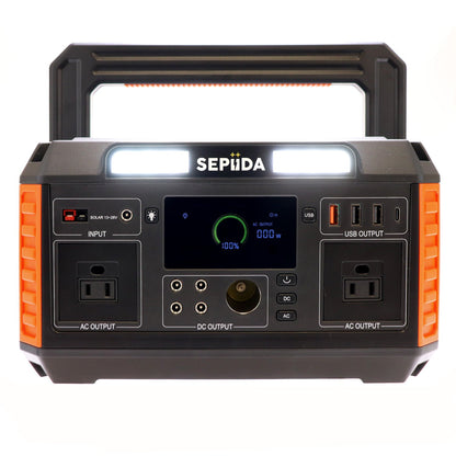 Portable LED Power Station SEPIIDA 600 Watt quakekits.com