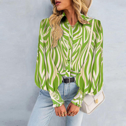 Boho Printed Lantern Sleeve Top – Relaxed Fit Casual Shirt for Country Girls Country in My Heart