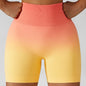 Gradient High-Waisted Yoga Shorts for Cowgirl Fitness | Seamless Activewear for Yoga, Running Country in My Heart