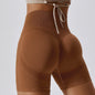 Country Girl High-Waisted Fitness Shorts | Butt Lifting & Ribbed Activewear for Yoga & Running Country in My Heart